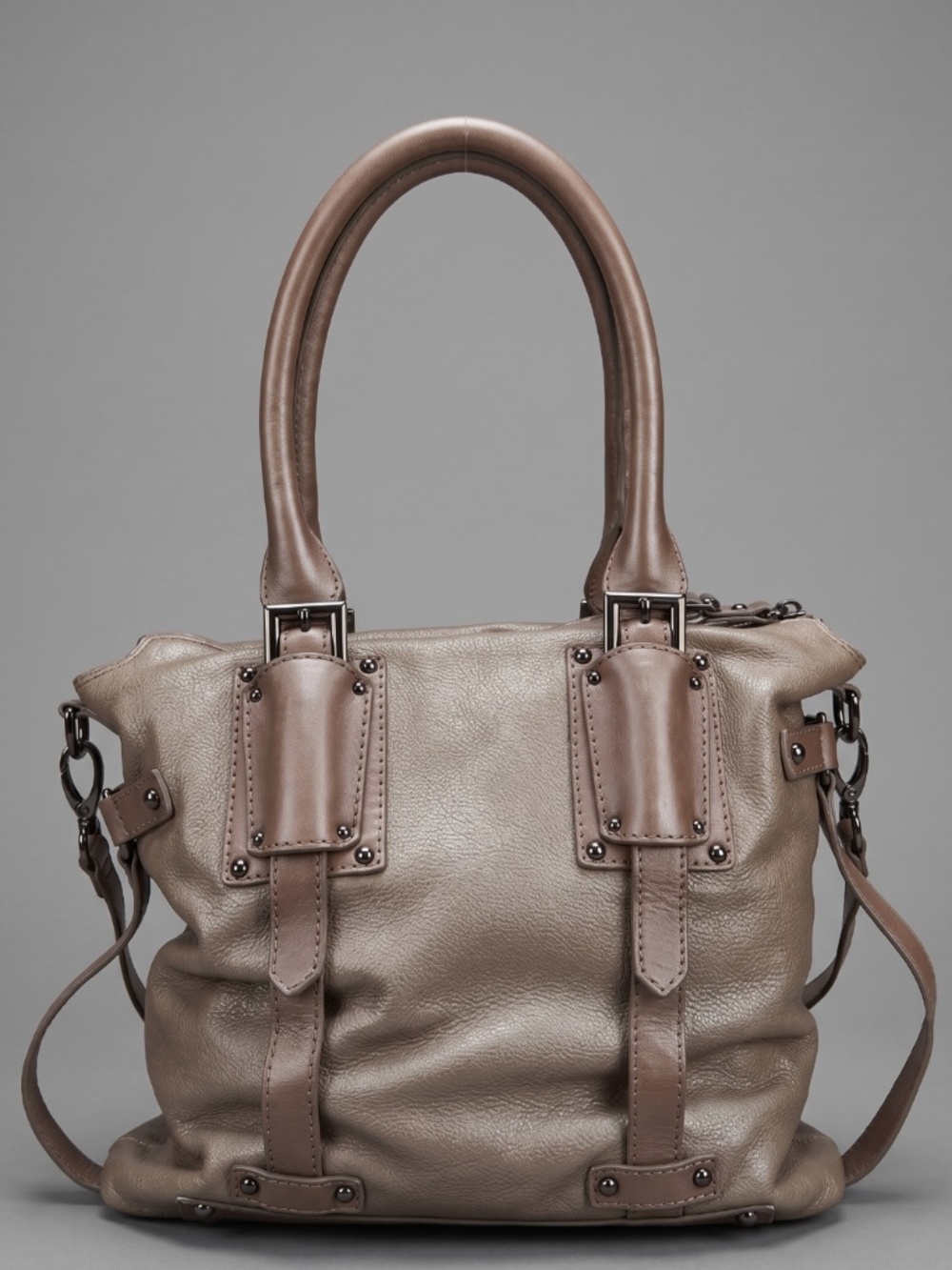 Banana Republic Ashbury Metallic Pebbled Leather Tote Crossbody Shoulder Bag